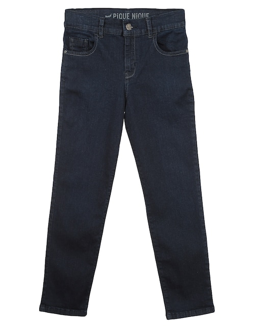 Jeans slim lavado obscuro para niño 1