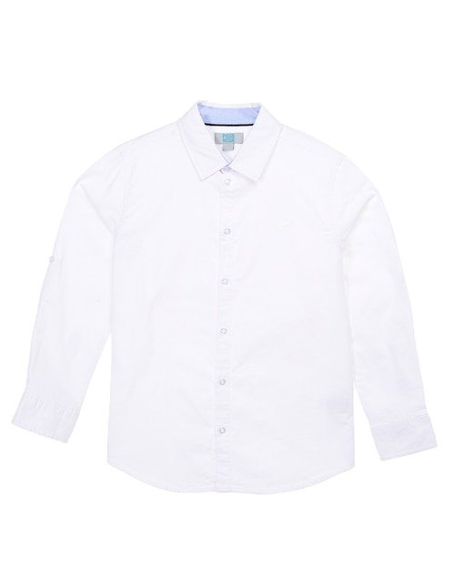 Camisa casual de algodón manga larga para niño 1