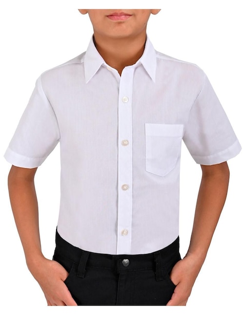 Camisa casual Yale de algodón manga corta para niño