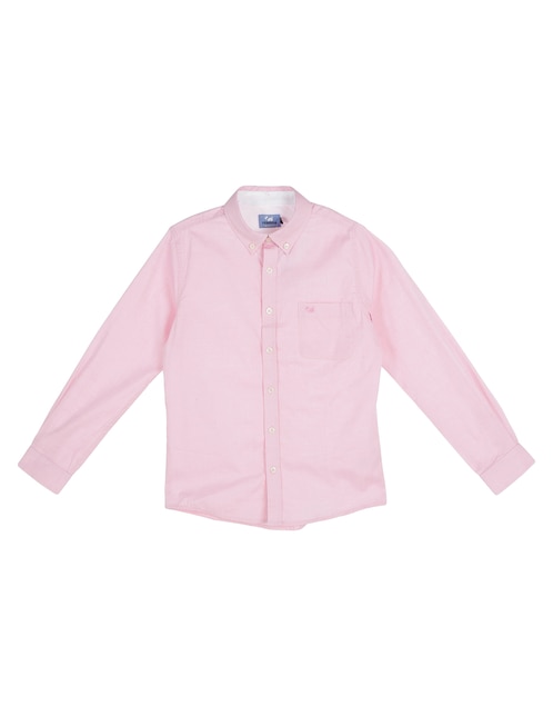 Camisa casual de algodón manga larga para niño