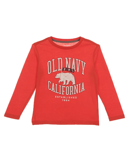 Playera Old Navy manga larga para niño