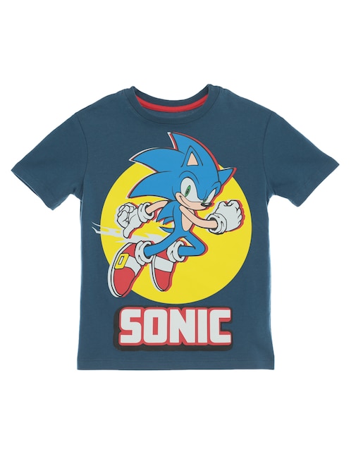 Playera Sonic manga corta para niño