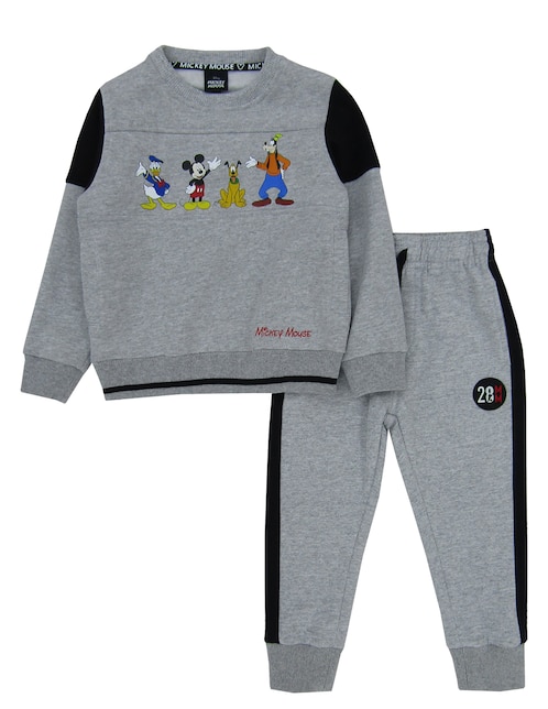 Conjunto deportivo regular Mickey con elástico para niño