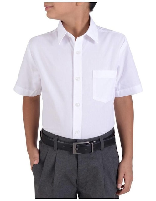 Camisa escolar Pool Jhon By Mr. Gadgets de algodón manga corta para niño