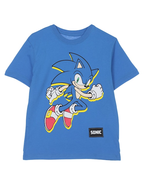 Playera Sonic manga corta para niño