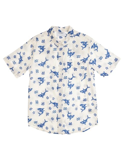 Camisa casual Old Navy de algodón manga corta para niño