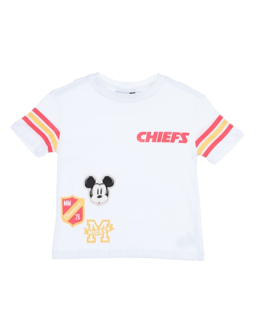 Playera NFL Mickey Mouse manga corta para niño