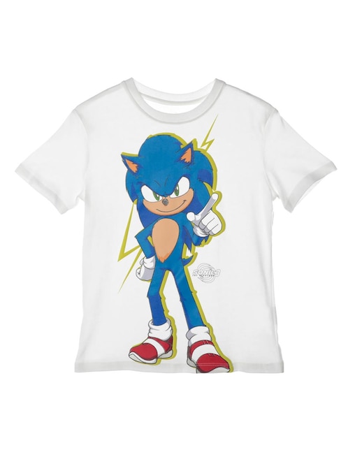 Playera Sonic manga corta para niño