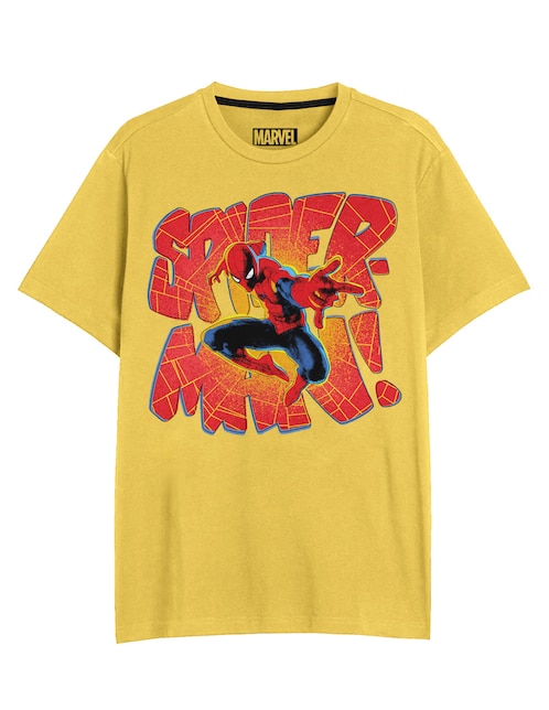 Playera marvel super héroes manga corta para niño