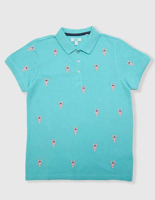 Playera tipo polo Piquenique de algodón para niño