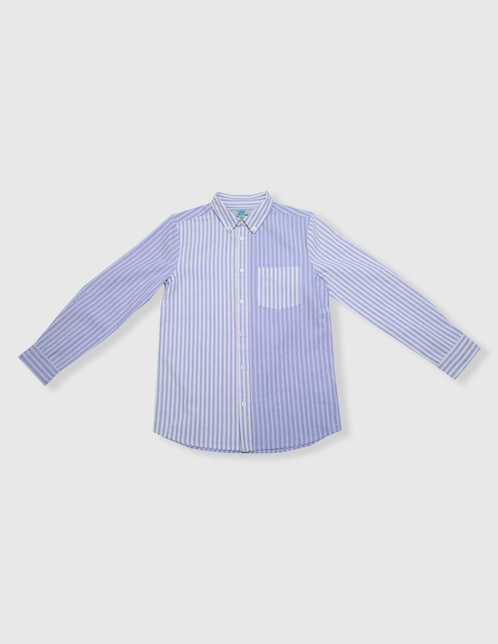 Camisa casual de algodón manga larga para niño