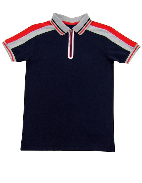 Playera tipo polo de algodón para niño 1