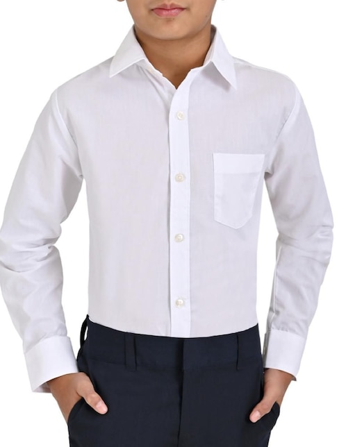 Camisa casual Yale de algodón manga larga para niño