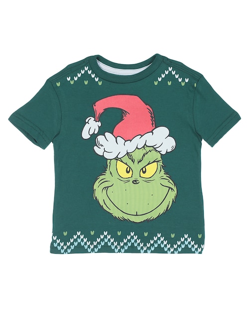 Playera navideña Grinch manga corta para niño