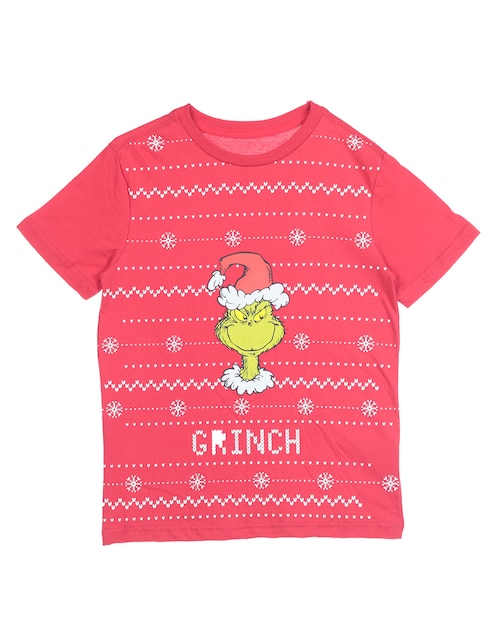 Playera navideña Grinch manga corta para niño