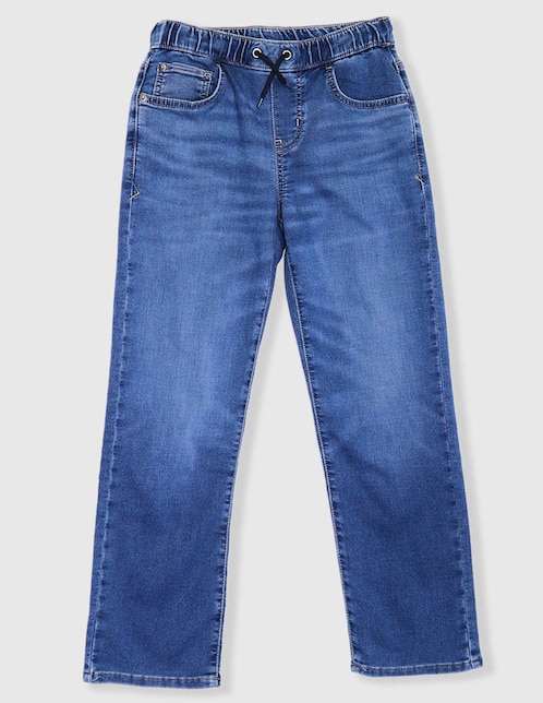 Jeans straight lavado medio para niño