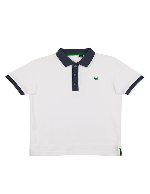 Playera tipo polo Ferrioni Yanai de algodón para niño