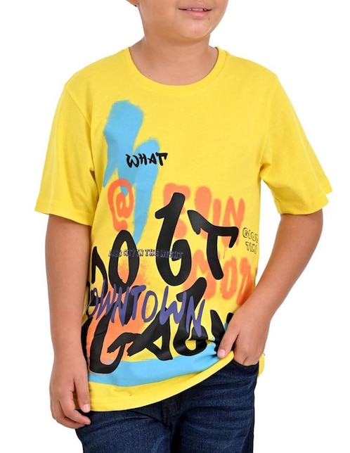 Playera Yale manga corta para niño
