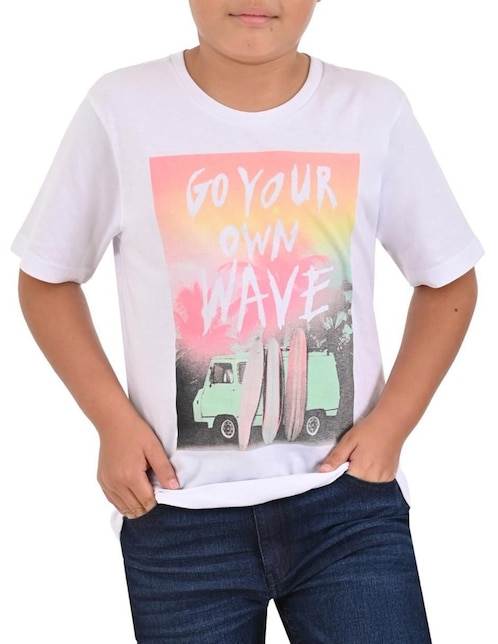 Playera Yale manga corta para niño