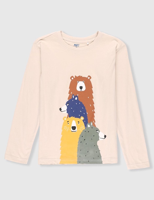 Playera Matt & Megan manga larga para niño