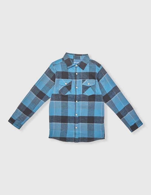 Camisa casual Matt & Megan de algodón manga larga para niño