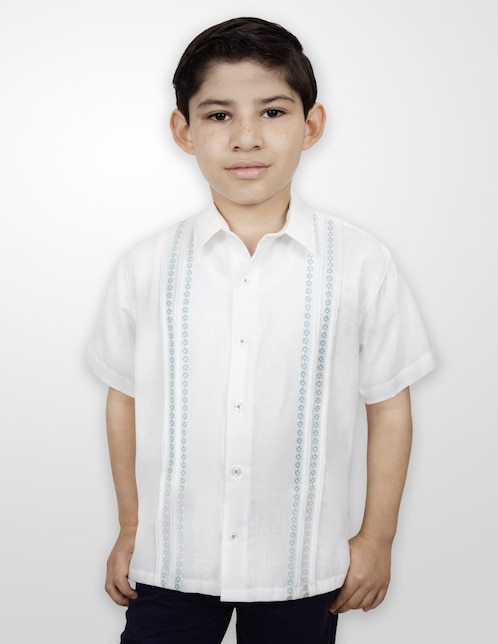 Guayabera manga corta Bahia para niño