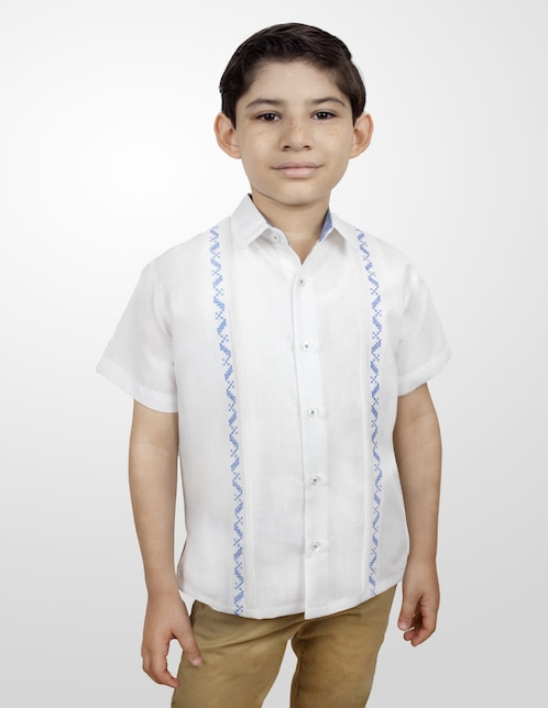 Guayabera manga corta Bahia para niño
