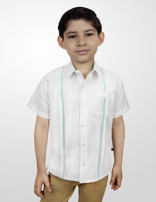 Guayabera manga corta Bahia para niño