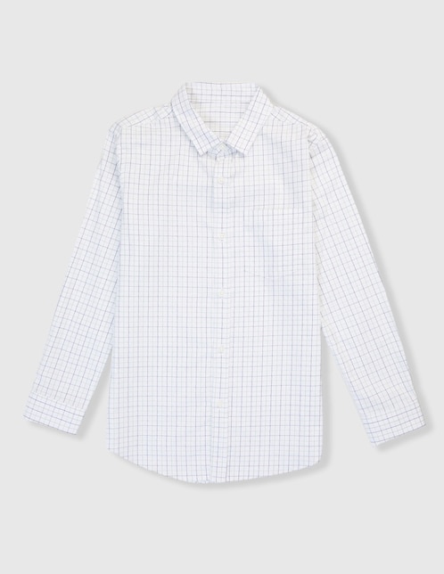 Camisa de vestir de algodón manga larga para niño 1