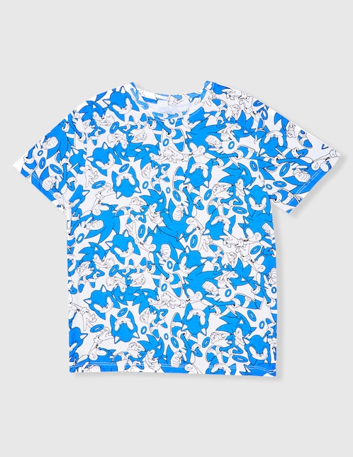Playera Sonic Sonic The Hedgehog manga corta para niño