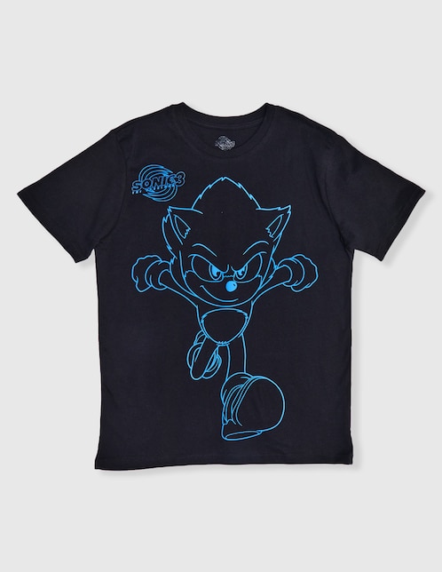 Playera Sonic manga corta para niño