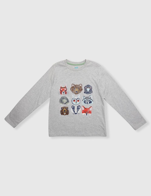 Playera Piquenique manga larga para niño