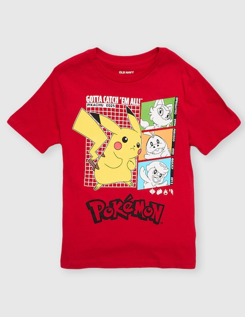 Playera Old Navy Pikachu Pokémon manga corta para niño