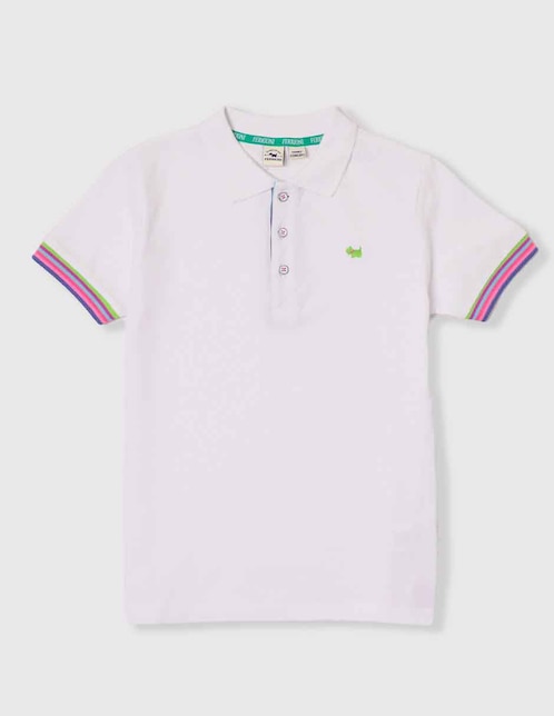 Playera tipo polo Ferrioni Sigrid de algodón para niño