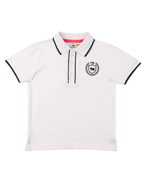 Playera tipo polo Ferrioni de algodón para niño