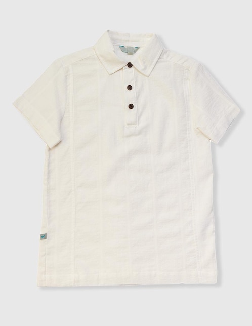 Playera tipo polo para niño