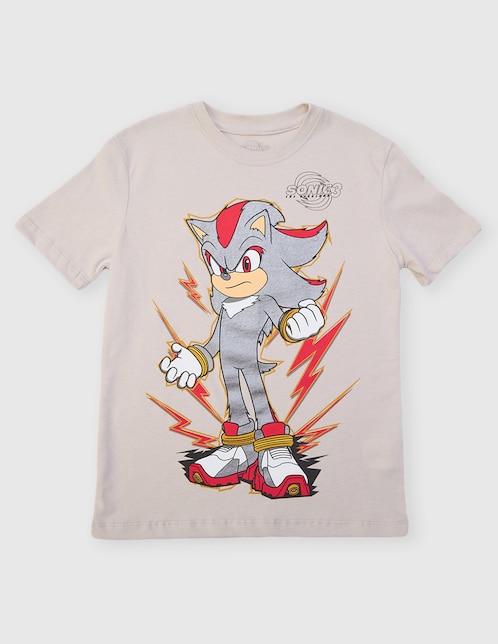 Playera Sonic Shadow Sonic the Hedgehog manga corta para niño