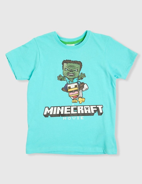 Playera Minecraft para niño manga corta para niño