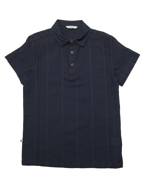 Playera tipo polo de lino para niño 1