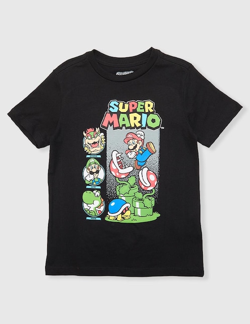 Playera Nintendo Super Mario manga corta para niño