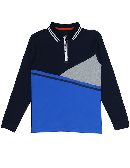 Playera tipo polo Push de algodón para niño