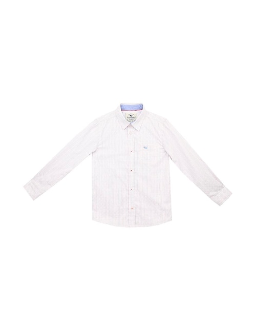 Camisa casual de algodón manga larga para niño 1