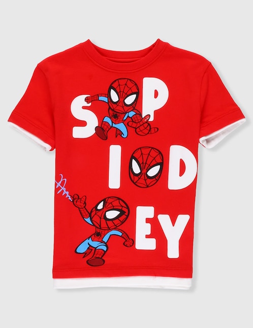 Playera Spider-Man Spidey manga corta para niño