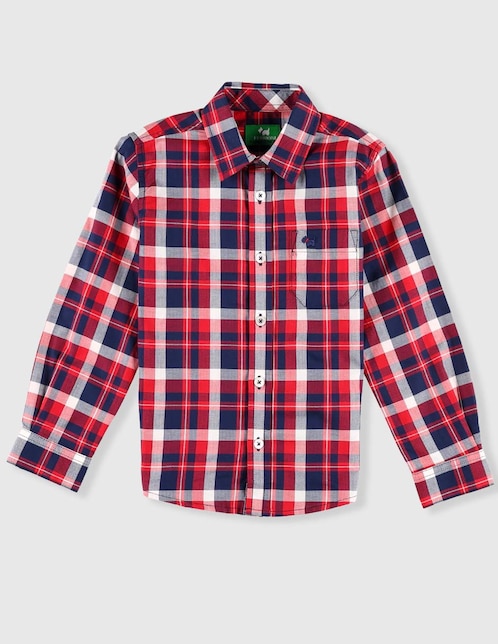 Camisa casual Ferrioni de algodón manga larga para niño