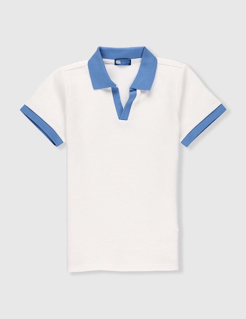 Playera tipo polo de algodón para niño 1