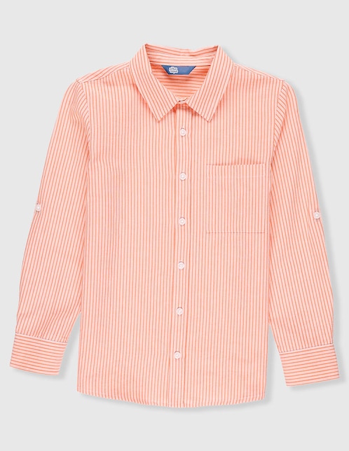 Camisa casual de algodón manga larga para niño 1