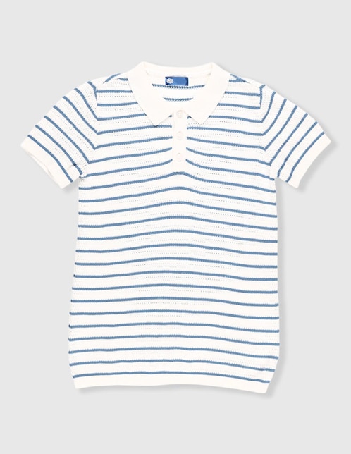 Playera tipo polo de algodón para niño 1