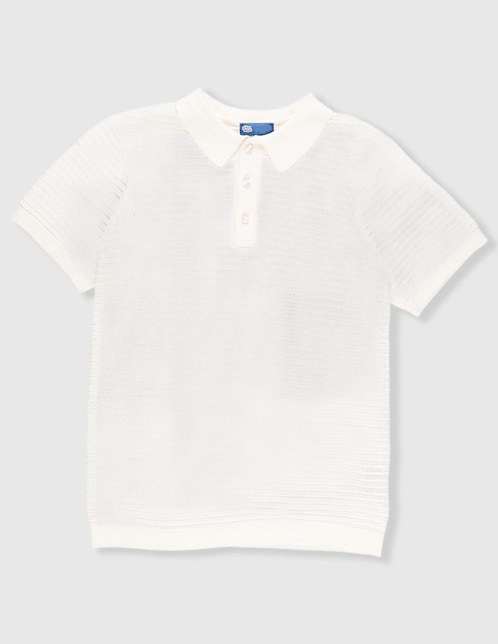 Playera tipo polo de algodón para niño 1