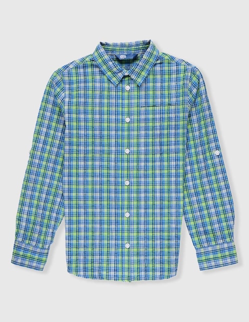 Camisa casual Piquenique de algodón manga larga para niño