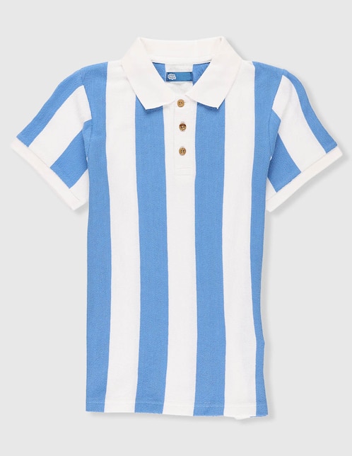 Playera tipo polo de algodón para niño 1
